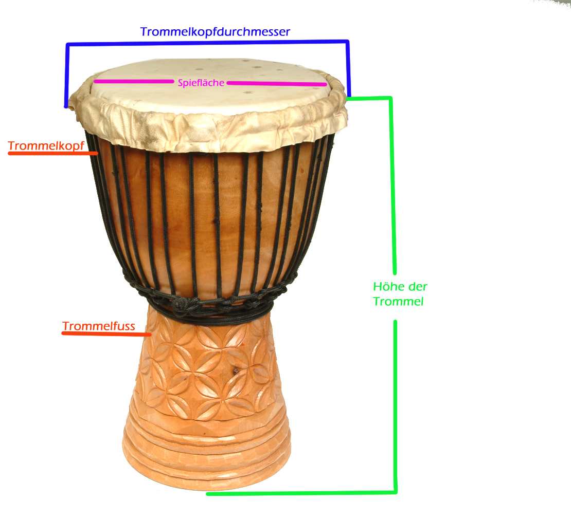 Djembe-Abmessungen