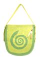 Rahmentrommeltasche Filz, dunkelgrün-hellgrün, 49 cm kaufen München, Filz-Tasche, buy handmade felt bag for 18,5