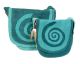 Rahmentrommel-Tasche aus Filz türkis-petrol, 42 cm kaufen München, Filz-Rahmentrommeltasche kaufen Bayern, buy felt bag for 15,7