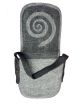 Rahmentrommel-Tasche Filz hellgrau-rauchgrau, 49 cm kaufen München, buy hand made felt bag for 18,5