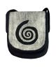 Rahmentrommeltasche Filz, schwarz-hellgrau, 50cm kaufen München, buy handmade bag from felt for 19