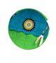 Front: Rahmentrommel-Tasche NC Green Island gelbe Sonne, 53cm kaufen München, Schamanen-Trommel-Tasche kaufen Bayern, Schamanentrommel-Tasche kaufen BRD,  buy drum case for 20