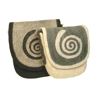Rahmentrommel-Tasche Filz, natur-grau, 42 cm kaufen München, buy felt bag for shaman drum 15,7