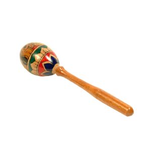 Schmale, lange glasierte Holz-Rassel mit Tinte bemalt kaufen München, eiförmige Rassel kaufen Bayern, Holz-Rassel, percussion, shaker wood ink-painted, Holzrassel kaufen BRD, Holz-Maraka kaufen Erding, Schmale, lange glasierte Holz-Rassel mit Tinte bemalt