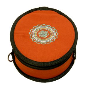 Sansula-Tasche CP orange, Mandala kaufen München, professionelle Sansulatasche kaufen München, Tasche für Daumenklavier kaufen, buy hard cover case for Sansula, Carbonfaser Hülle für Sansula kaufen, Sansula-Tasche Cotton-Pur orange Mandala