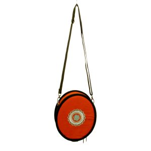 Sansula-Tasche CP orange, Mandala kaufen München, professionelle Sansulatasche kaufen München, Tasche für Daumenklavier kaufen, buy hard cover case for Sansula, Carbonfaser Hülle für Sansula kaufen, Sansula-Tasche Cotton-Pur orange Mandala