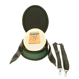 Set: Sansula Basic A-Dur mit Tasche Deluxe dunkelgrün Mandala kaufen München, Sansula-Set kaufen, Sansula mit Box kaufen, buy Sansula in hard cover case, Sansula mit Koffer, Set: Sansula Basic A-Dur mit Tasche Deluxe dunkelgrün mit Mandala kaufen