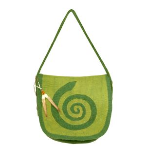 Filz-Rahmentrommel-Tasche dunkelgrün-hellgrün, 42 cm kaufen München, Filztasche für schamanische Trommel kaufen BRD buy handmade felt bag for 15,7