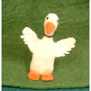Filz-Fingerpuppe weisse Gans kaufen München, Handarbeit Filzfingerpuppe Gans kaufen Bayern, handmade glove puppet goose made of felt, natürliches Kinder-Spielzeug aus Filz, Filz-Tier, Filz-arbeit, Filz-Finger-Puppe weiße Gans

