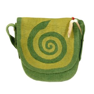 Rahmentrommel-Tasche aus Filz, moosgrün-oliv, 54 cm kaufen München, Filztasche kaufen BRD, buy handmade felt bag for  20,5