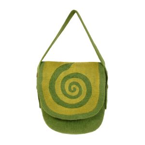 Rahmentrommeltasche Filz, moosgrün-oliv, 49 cm kaufen München, Filz-Tasche, buy handmade felt bag for 18,5