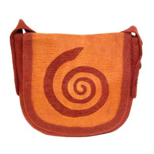 Rahmentrommeltasche Filz rot-orange, 42 cm kaufen München, buy handmade bag from felt for 15,7