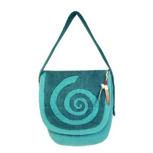 Rahmentrommel-Tasche aus Filz türkis-petrol, 49 cm kaufen München, Filz-Rahmentrommeltasche, buy felt bag for 18,5