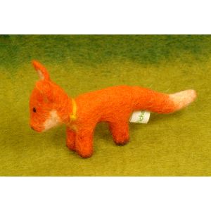 Filzpuppe laufender  Fuchs kaufen München, Filzfingerpuppe schlafender Fuchs kaufen Bayern, Filzfuchs kaufen Erding, buy puppet of running fox made of felt, natürliches Kinder-Spielzeug aus Filz, Filz-Puppe laufender Fuchs