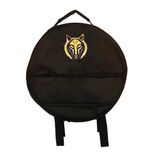 Rahmentrommel-Rucksack Deluxe schwarz, Wolf - 44 cm kaufen München, Rahmentrommeltasche kaufen BRD, buy backpack  drum case for 16,5
