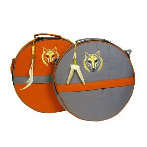 Rahmentrommel-Tasche CP orange Wolf, dunkle Augen - 49 cm kaufen München, Rahmentrommeltasche kaufen Bayern - Erding, buy drum case for 18,5