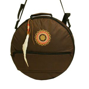 Rahmentrommel-Tasche Deluxe braun, goldenes Mandala - 41 cm kaufen München, buy drum case for 15,5