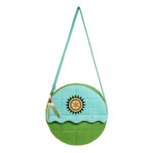 Rahmentrommel-Tasche NC Green Island, 38cm - rote Sonne kaufen München, Indianer-Trommel-Tasche kaufen, Schamanentrommel-Tasche kaufen Bayern, sac de tambour de cadre, borsa di tambour, Drum case for shamanic frame drum, Rahmentrommel-Tasche NC Green Isla