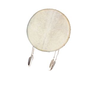 Rahmentrommel weiß getüpfeltes Ziegenfell, 40 cm kaufen München, Schamanentrommel kaufen Bayern, Schamanen-Trommel kaufen BRD, buy 15,75