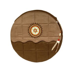 Rahmentrommel-Tasche NC Erde, 57 cm kaufen München, Indianer-Trommel-Tasche kaufen BRD, Schamanentrommel-Tasche kaufen Bayern, sac de tambour de cadre, borsa di tambour, drum case for 21,6