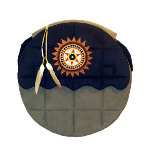 Rahmentrommel-Tasche NC Dark Smoke, 43 cm kaufen München, Indianer-Trommel-Tasche kaufen BRD, Schamanentrommel-Tasche kaufen Bayern, sac de tambour de cadre, borsa di tambour, drum case  for 16,2