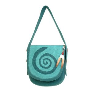 Rahmentrommel-Tasche aus Filz petrol-türkis, 49 cm kaufen München, Filz-Rahmentrommeltasche kaufen Bayern, buy felt bag for 18,5
