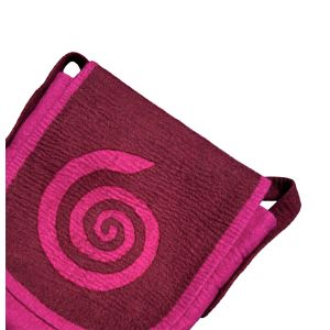 Rahmentrommel-Tasche Filz pink-weinrot, 38 cm kaufen München, buy hand made felt bag for 14,2