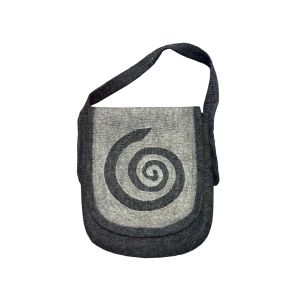 Rahmentrommeltasche Filz rauchgrau-hellgrau, 42 cm kaufen München, buy handmade bag from felt for 15,7