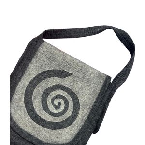 Rahmentrommel-Tasche aus Filz rauchgrau-hellgrau, 37 cm kaufen München, Filz-Rahmentrommeltasche kaufen BRD, buy felt bag for 13,7