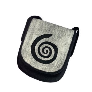 Rahmentrommel-Tasche aus Filz, schwarz-hellgrau, 42 cm kaufen München, buy drum case - handmade from felt for 15,7