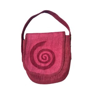 Rahmentrommeltasche Filz, weinrot-rosé, 54 cm kaufen München, buy handmade bag from felt for 20,5