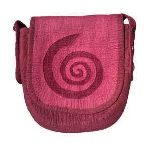 Rahmentrommeltasche Filz, weinrot-rosé, 44 cm kaufen München, buy handmade bag from felt for 17