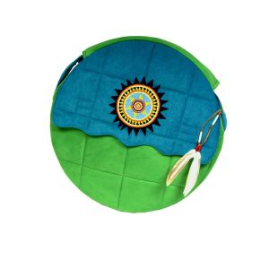 Rahmentrommel-Tasche NC Green Island gelbe Sonne, 47 cm kaufen München, Schamanen-Trommel-Tasche kaufen Bayern, Schamanentrommel-Tasche kaufen BRD,  buy drum case for 18