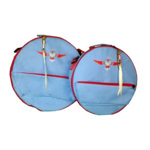 Rahmentrommel-Tasche Deluxe türkis - roter Adler, 49 cm kaufen München, Schamanentrommel-Tasche kaufen BRD, buy drum case for 18
