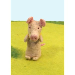 Filz-Finger-Puppe rosa Schweinchen kaufen München, Felt, handmade glove puppet pig made of felt, natürliches Kinder-Spielzeug aus Filz, Hangemachte Filz-Finger-Puppe Schwein, Filz-Tier, Filz-arbeit, Filzfingerpuppe rosa Schweinchen