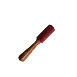 Kleiner Klangschalen-Schlegel aus Holz mit rotem Leder kaufen München, Klangschalen-Klöppel kaufen BRD, Schlegel, Klöppel, Klangschalenschlägel kaufen Bayern, buy stick for singing bowl, Stock mit Leder zum Anreiben der Klangschale, Klangschalen-Schlegel 