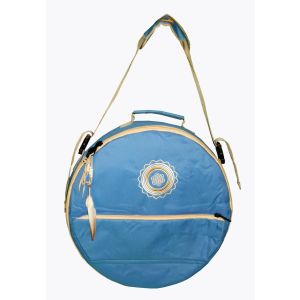 Rahmentrommel-Tasche Deluxe türkis - weißes Mandala, 44 cm kaufen München, Schamanentrommel-Tasche kaufen BRD, buy drum case for 16,5