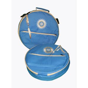 Rahmentrommel-Tasche Deluxe türkis - weißes Mandala, 44 cm kaufen München, Schamanentrommel-Tasche kaufen BRD, buy drum case for 16,5