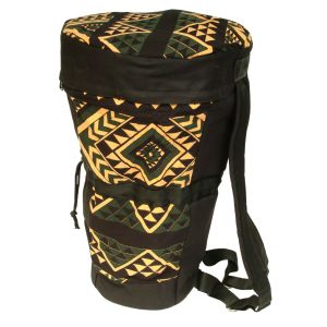 Trommel-Rucksack Tribalart grün-schwarz,  60 cm kaufen München, Djembe-Rucksack kaufen Bayern, Trommel-Tasche kaufen Erding,  Djembe-Tasche, Djembe-Sack, Trommel-Hülle, bolsa de tambor, Borsa tamburo,  buy  drum case for 23,5