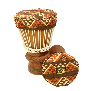 Djembe-Top Tribal-Art rot, 25 cm kaufen München, Djembe-Schoner, Tommel-Hut kaufen BRD, Djembe-Schutz, buy 9,8