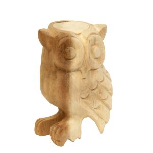 Front: unbehandelte Klang-Eule Mama aus Holz kaufen München, Klangeule kaufen Bayern, Klang-Eulen kaufen Erding, Klangeulen-Familie kaufen, Monoflöte Holz-Eule, Tönende Eule, Käuzchenruf, Vogelstimme Eule, Kuckucks-Ruf, Taubengurren,