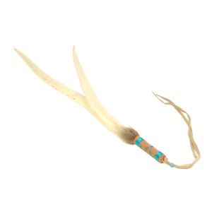 Federschmuck weißer Hahn türkises Garn, kaufen München, Hahnenfeder kaufen Bayern, weiße Feder mit türkisem Garn kaufen Erding, Schmuckfeder kaufen, Feder-schmuck weißer Hahn mit türkisem Garn