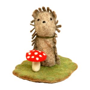 Filz-Fingerpuppe Igel kaufen München, Handgemachte Fingerpuppen aus Filz, Felt, handmade glove puppet hedgehog made of felt, natürliches Kinder-Spielzeug aus Filz, Filz-Finger-Puppe Igel, Filz-Tier, Filz-arbeit, Filzfingerpuppe Igel mit Landschaft
