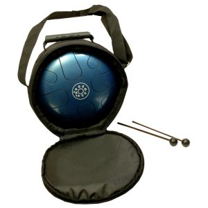 Schlitztrommel Happy-Drum blau G-Minor kaufen München, Schlitz-Trommel kaufen München, Happy-Drum blau G-Minor kaufen München, Tongue-drum, Zungen-Trommel, Tank-Drum, Schlitz-trommel Happy-Drum G-Minor blau mit Tasche