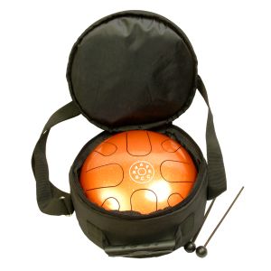 Schlitztrommel A Minor kaufen München, Schlitz-Trommel kaufen München, Happy-Drum A Minor kaufen München, Tongue-drum, Zungen-Trommel, Tank-Drum, Schlitz-trommel Happy-Drum A Minor orange, mit Tasche
