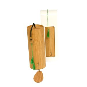 Original Koshi Klangspiel Terra Erde aus Bambus mit grünem Logo-Punkt kaufen München, Original Koshi Windspiele Terra kaufen Bayern, pentatonisches Koshi Terra, carillons, wind chime Terra, Koshi-Sphäre Terra , Koshi Raumklang Terra, Koshi Glockenspiel W