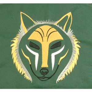 Rahmentrommel-Rucksack Deluxe dunkelgrün Wolf mit dunklen Augen, 49 cm kaufen München, Rahmen-Trommel-Rucksack kaufen Bayern, buy backpack drum case for 18,5