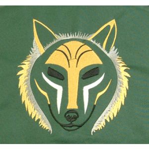 Rahmentrommel-Tasche Deluxe dunkelgrün Wolf - schwarze Augen, 49 cm kaufen München, buy drum case for 18,5