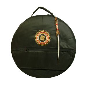 Rahmentrommel-Tasche Deluxe schwarz, Mandala - 49 cm kaufen München, buy frame-drum case for 18.5