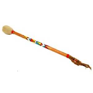 Rahmentrommel-Schlegel, Indian-blau mit rotem Faden kaufen München, Rahmentrommel-Klöppel kaufen Erding, Rahmentrommelschlägel kaufen Bayern, buy drum stick for  shamanic frame drum - Indian style, Trommelschlegel Indian-blau für schamanische Arbeit